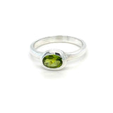 Sterling Silver Faceted Peridot Ring