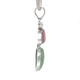 Prehnite Rose Quartz & Peridot Pendant