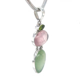 Prehnite Rose Quartz & Peridot Pendant