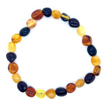 Amber Multi Colour Bead Bracelet