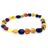Amber Multi Colour Bead Bracelet