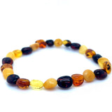 Amber Multi Colour Bead Bracelet