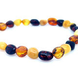 Amber Multi Colour Bead Bracelet