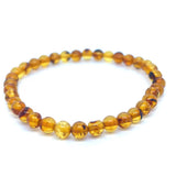Baltic Amber Round Bead Bracelet