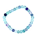 Rainbow Fluorite Round Bead Bracelet