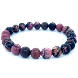 Rhodonite 7mm Bead Bracelet