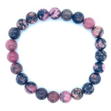 Rhodonite 7mm Bead Bracelet