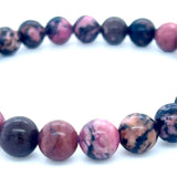 Rhodonite 7mm Bead Bracelet