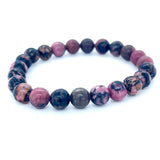 Rhodonite 7mm Bead Bracelet