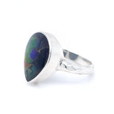 Ammolite Silver Ring