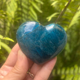 Blue Apatite Polished Heart