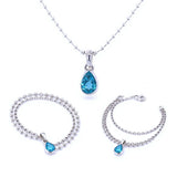 Faceted Blue Apatite Pendant