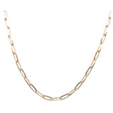 Gold Plated Paper Clip Adjustable Chains 2mm 18"