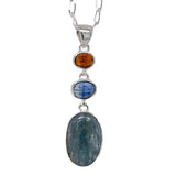 Aqua, Blue, Orange Kyanite Pendant