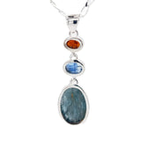 Aqua, Blue, Orange Kyanite Pendant