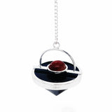 Black Tourmaline Sunstone Pendulum