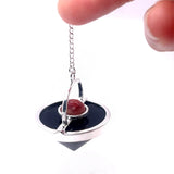 Black Tourmaline Sunstone Pendulum