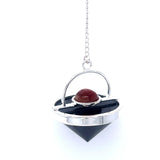Black Tourmaline Sunstone Pendulum