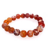 Fire Agate 1cm Bead Bracelet