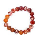 Fire Agate 1cm Bead Bracelet