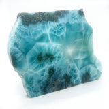 Premium Grade Natural Larimar Slice