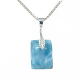 Larimar Rectangular Necklace