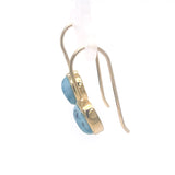 Larimar 18k Plated Gold Drop Earrings