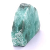 Genuine Dominican Republic Larimar slice with polished face and rough edge