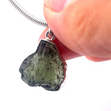 Raw Large Moldavite Pendant