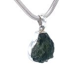 Raw Large Moldavite Pendant