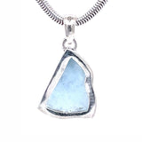 Raw Aquamarine Sterling Silver Pendant