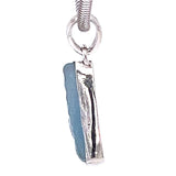 Raw Aquamarine Sterling Silver Pendant