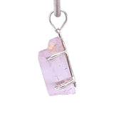 Raw Pink Kunzite Sterling Silver Pendant