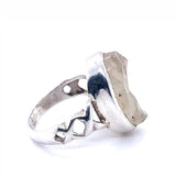Raw Libyan Desert Glass Sterling Silver Ring