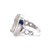 Raw Libyan Desert Glass Sterling Silver Ring