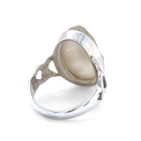 Raw Libyan Desert Glass Sterling Silver Ring