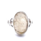 Raw Libyan Desert Glass Sterling Silver Ring
