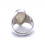 Raw Libyan Desert Glass Sterling Silver Statement Ring