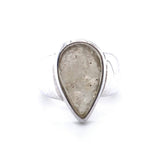 Raw Libyan Desert Glass Sterling Silver Statement Ring