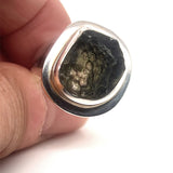 Raw Moldavite Statement Ring