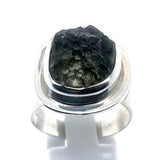 Raw Moldavite Statement Ring