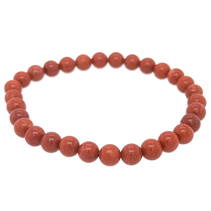 Red Jasper Bead Bracelet