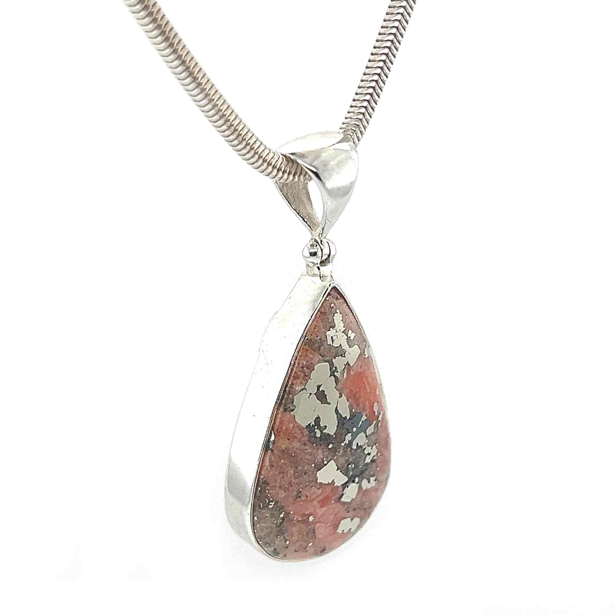 Rhodochrosite Pyrite Necklace #694Y