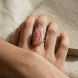 Rhodochrosite Freeform Ring