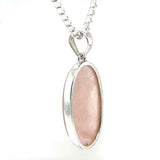 Oval Rose Quartz Cabochon Pendant