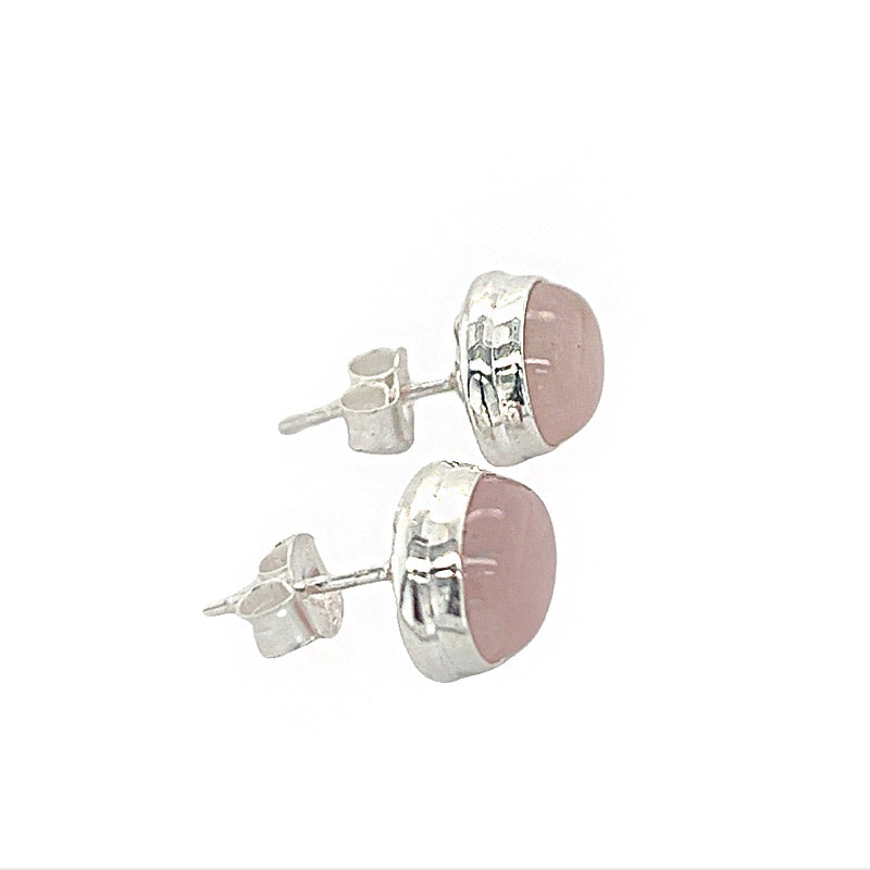 Rose Quartz Stud Earrings