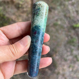 Polished Ruby Fuchsite Kyanite Wand