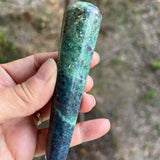 Polished Ruby Fuchsite Kyanite Wand