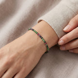 Ruby Zoisite Micro Bead Bracelet