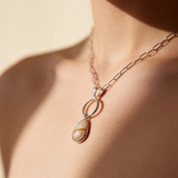 Rutilated Quartz Teardrop Circular Pendant